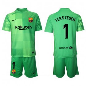 Billige Fotballdrakter FC Barcelona Keeper Ter Stegen 1 Barn Tredjedraktsett 2021/22 Kortermet